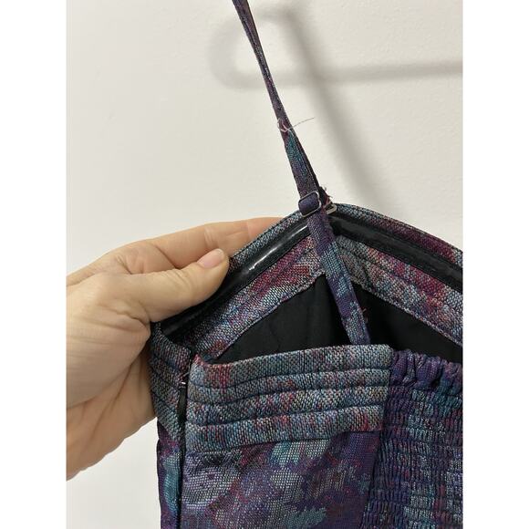 Free People Vintage Tapestry Mini Bustier Dress Vampire Diaries Size 0 Purple - Picture 5 of 9